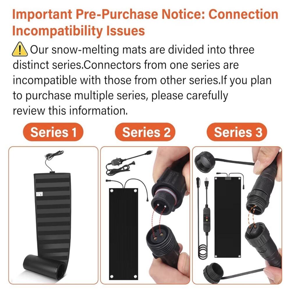 10x30 Heated Snow Melting Mat Outdoor Walkway Step Ice Melt Pad Waterproof - Picture 3 of 10